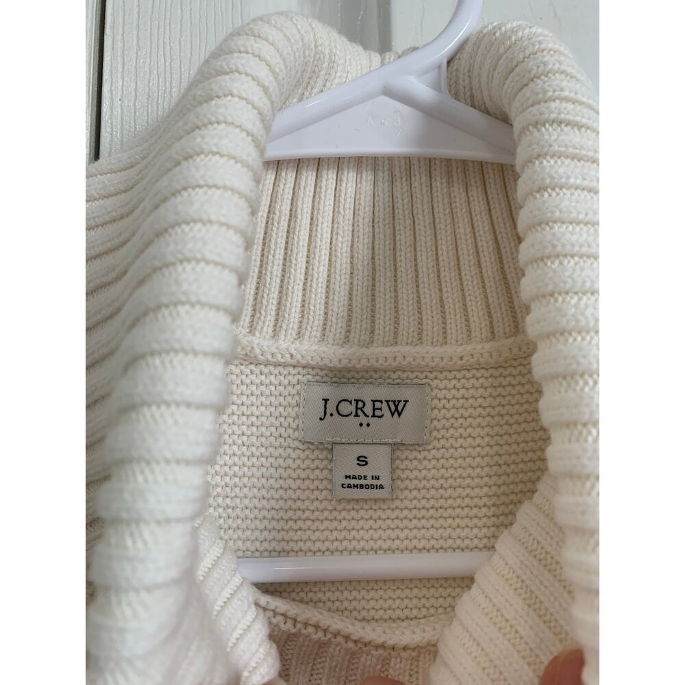 J. Crew Cotton Cream Sleeveless Turtleneck Sweater - Picture 6 of 8